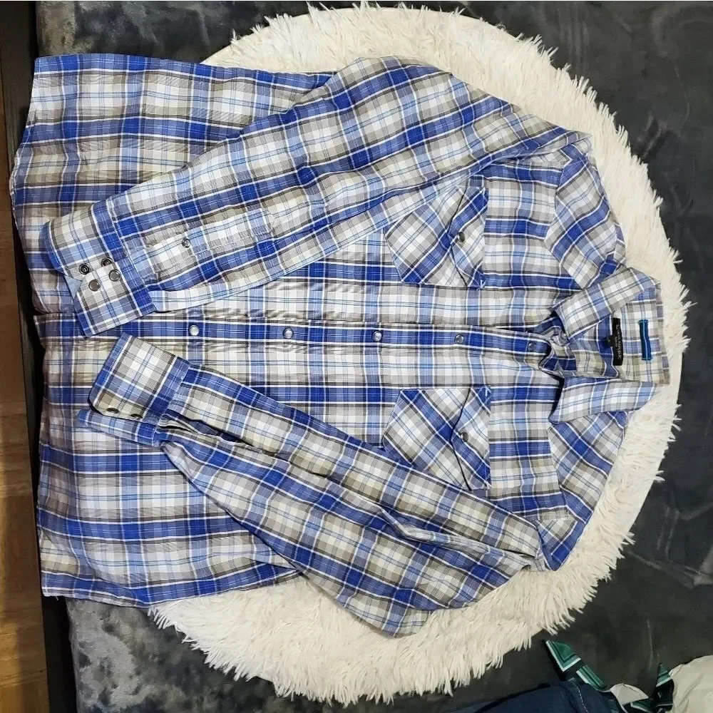 Banana republic checkered long sleeve Sz Large